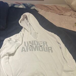 Under Armour white with light grey Hoodie xl